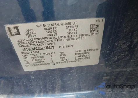 2016 GMC Sierra 1500 Slt from USA, damaged, VIN 1GTV2NEC6GZ378393